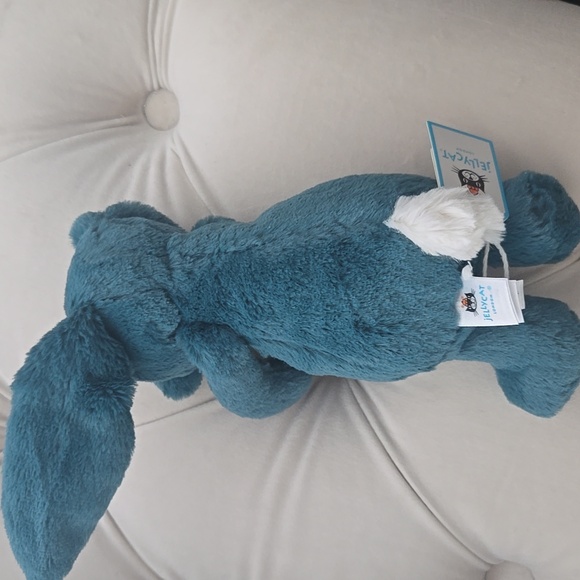 Jellycat Bashful Teal Bunny 7.1x3.5" Soft & Plush BNWT Authentic - Picture 5 of 7